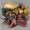 Image 1 : Lot of Polished & Raw Gold, Red And Blue Tiger Eye Specimens