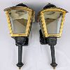 Image 1 : Set of 2 Solid Brass Carriage Lamps (missing electrical)