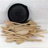 Image 1 : Findlay Cast Iron Fry Pan With Approx. 35 Wooden Spatulas 