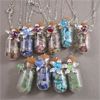 Image 1 : Set of 10 Gemstone Crystals in a Bottle Necklaces