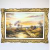 Large Framed Original Oil Painting by Artist Matson (Possible Victor Matson) 43" x 31"