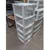 Image 2 : Set of 4 Plastic Storage Cabinets with Drawers