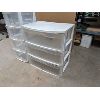 Image 8 : Set of 4 Plastic Storage Cabinets with Drawers