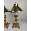 Image 2 : Set of 2 Vintage Brass Lamps Marked "Paris Orient Express"