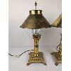 Image 3 : Set of 2 Vintage Brass Lamps Marked "Paris Orient Express"