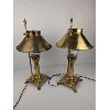 Image 7 : Set of 2 Vintage Brass Lamps Marked "Paris Orient Express"