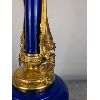 Image 6 : STUNNING Antique Cobalt Blue Lamp in Bronze - France Circa 1900's