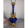 Image 8 : STUNNING Antique Cobalt Blue Lamp in Bronze - France Circa 1900's