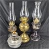 Lot of 4 Vintage Oil/Kerosene Lamps