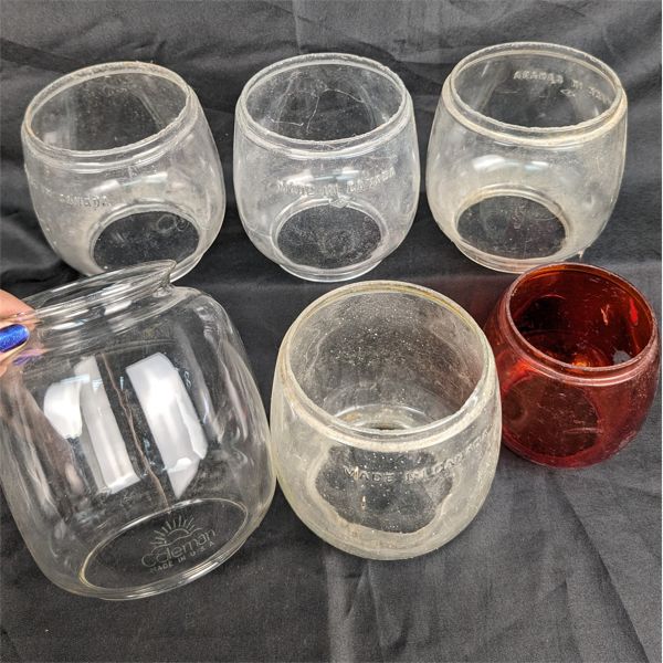 Lot of 6 Coleman, Dietz and other Lantern Shades