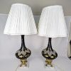 Image 1 : STUNNING!  MCM Black Table Lamps 33.5" Tall