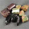 Image 2 : Lot of Polished Garnet, Unakite & Black Tourmaline Specimens