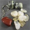 Image 2 : Lot of Polished Citrine & Infinite Specimens With Red Jasper Key Chain