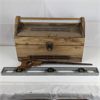 Image 1 : Lot of Mixed Tools In Handmade Wood Tool Box