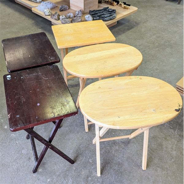 Set of 5 Folding TV Tables