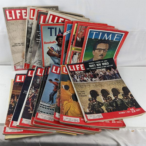 Lot of 20 Vintage Life Magazines 