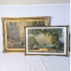 Image 1 : Set of 2 Ornate Wood Picture Frames with Prints