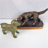 Image 1 : Brass Cocker Spaniel Dog and Copper Irish Setter