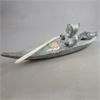 Image 2 : Vintage Soapstone Carving Inuit in Kayak Seal Hunting