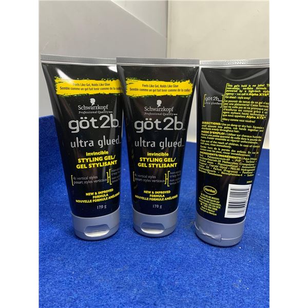 Schwarzkopf Ultra Glued Styling Gel (3 x 170g)