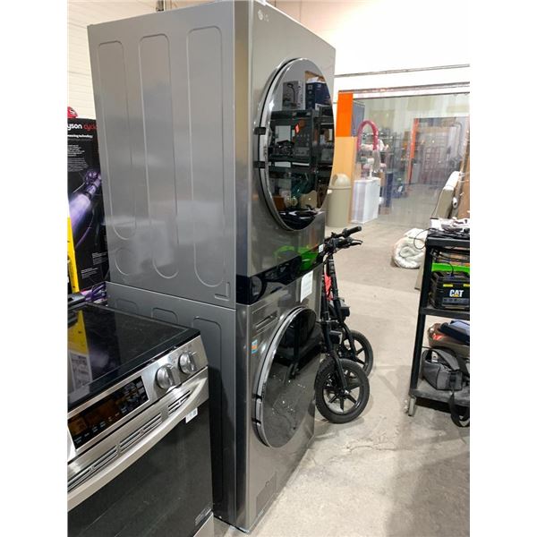 LG Graphite Steel Stacking Washer & Dryer Set Model WKEX200HVA