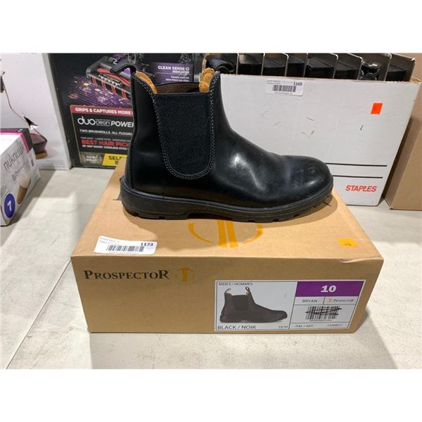Prospector Bryan Black Mens Size 10 Ankle Boots