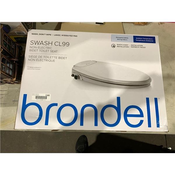 Brondell SWASH CL99 Non Electric Bidet Toilet Seat