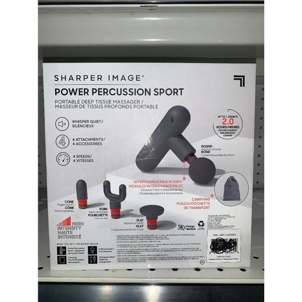 Sharper image power percussion portable massage gun