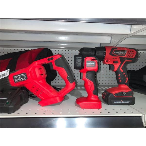 Power smart cordless power tool set, comes with 2 batteries