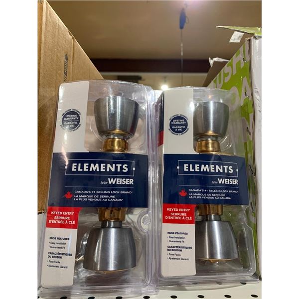 Weiser Elements Keyed Entry Handle Lot of 2