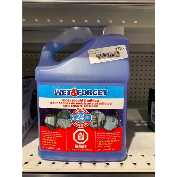 Wet & Forget Moss Mould & Mildew Stain Remover 4L