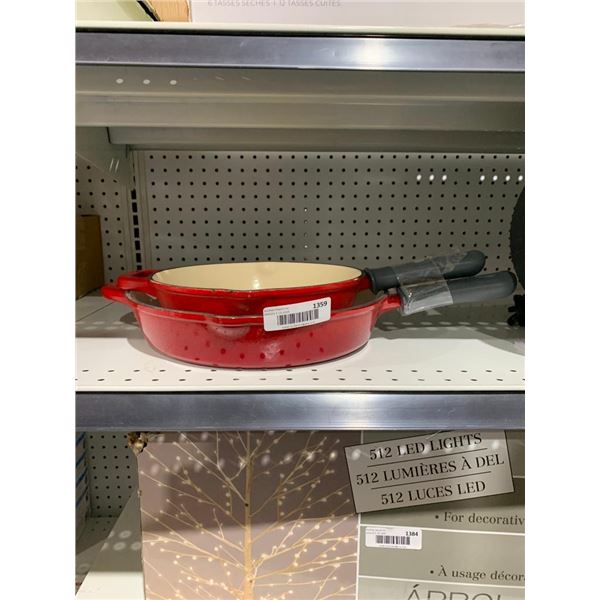 Tramontina Enameled Cast Iron Skillets lot of 2