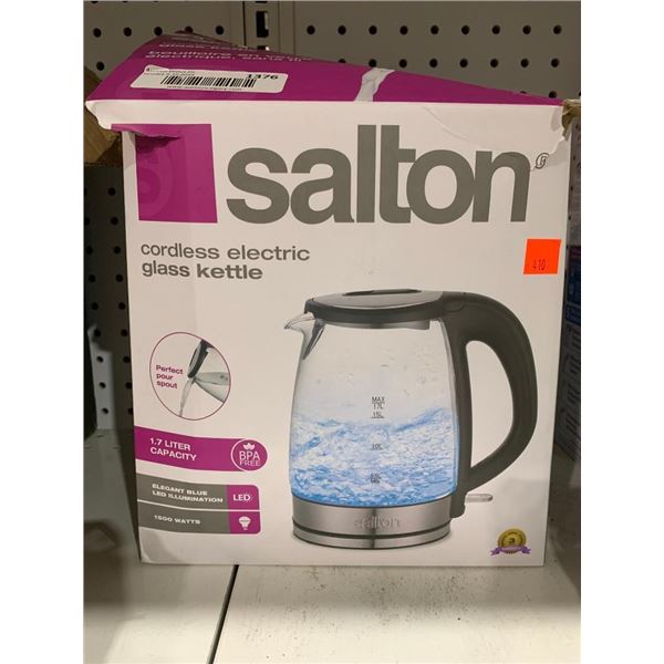 Salton Sordless Electric Glass Kettle