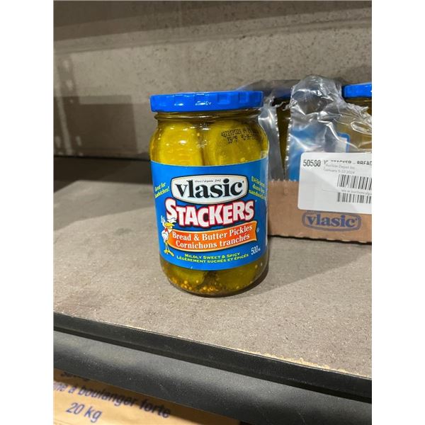 vlasic Stackers Bread & Butter Pickles - Case of 12 x 500mL