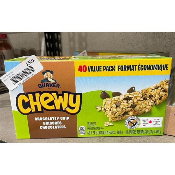 Quaker Chewy Chocolate Chip Granola Bars - 40 x 24g
