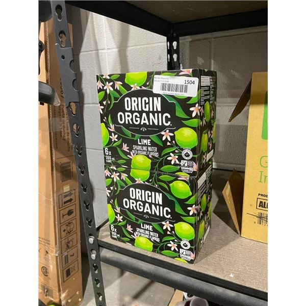 Origin Organic Lime Sparkling Water - 2 x (6 x 355mL)