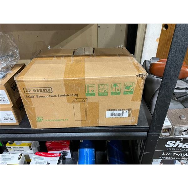 6x2x9" Bamboo Fibre Sandwich Bags - Case Lot