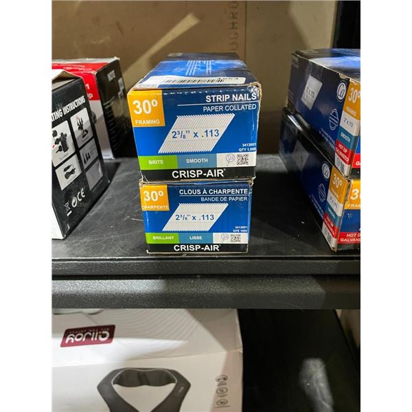 Crisp-Air Strip Nails 30°Framing  2 3/8" x .113  Lot of 2