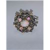 Image 1 : Natural Opal Cluster Floral Design Ring 1.22 Carat on .925 Silver With Appraisal Certificate $610.00