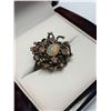 Image 3 : Natural Opal Cluster Floral Design Ring 1.22 Carat on .925 Silver With Appraisal Certificate $610.00