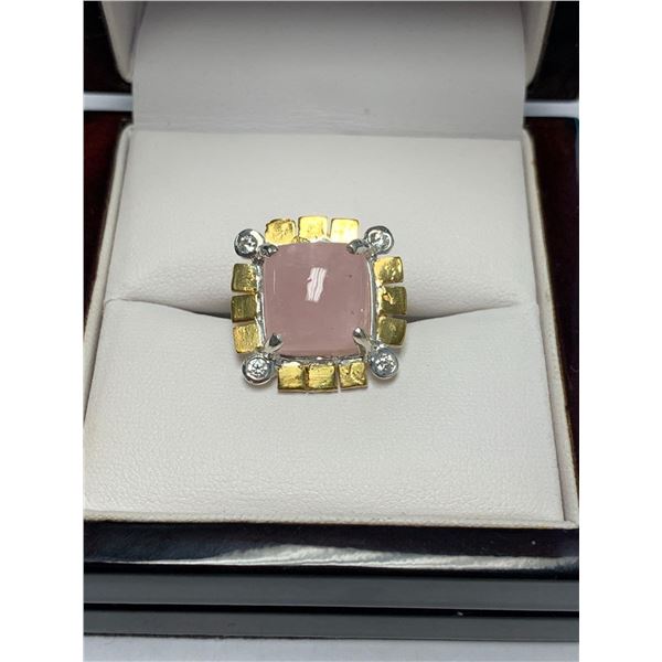 Morganite Polished 8.11 Carat Gemstone ring With Appraisal Certificate $950.00