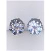 Image 2 : Oversized Brilliant Cut 2.20 Carat Solitaire Stud Earring Set