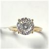 Image 1 : 10K Yellow Gold White Moissanite Test Like Diamond Looks Better(2ct) Ring (~Size 5.5) (~weight 1.9g)