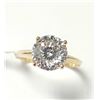 Image 3 : 10K Yellow Gold White Moissanite Test Like Diamond Looks Better(2ct) Ring (~Size 5.5) (~weight 1.9g)