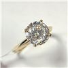 Image 4 : 10K Yellow Gold White Moissanite Test Like Diamond Looks Better(2ct) Ring (~Size 5.5) (~weight 1.9g)