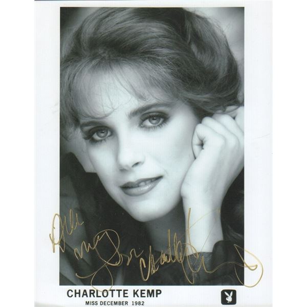 Charlotte Kemp signed Playboy photo