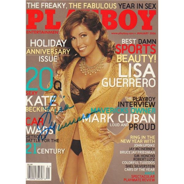 Lisa Guerrero signed Playboy cover