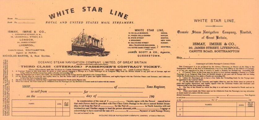 Titanic original prop ticket
