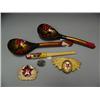 Image 1 : Lot of 5 Russian items: medals; spoons (2)