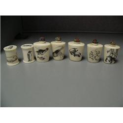 Lot of 7 bone snuff bottles (11)